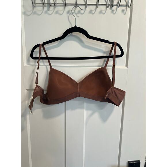 Soma‎ Lightest Lift Wireless Bra 36B Taupe Unlined Convertible Strap Lace Detail - Picture 7 of 9